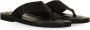 Emporio Armani Leren en grosgrain teenslippers Black Heren - Thumbnail 4