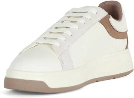 Emporio Armani Leren Logo Sneakers White Dames