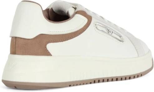 Emporio Armani Leren Logo Sneakers White Dames