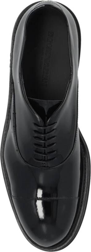 Emporio Armani Leren schoenen Black Heren