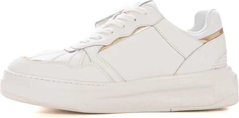 Emporio Armani Leren Sneaker met Zijlogo White Dames