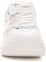 Emporio Armani Leren Sneaker met Zijlogo White Dames - Thumbnail 3