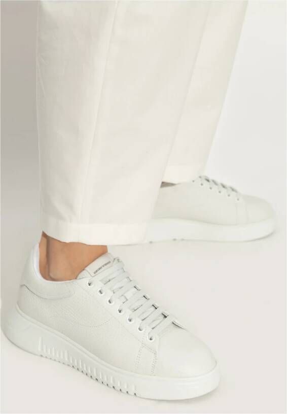 Emporio Armani Leren sneakers Gray Dames