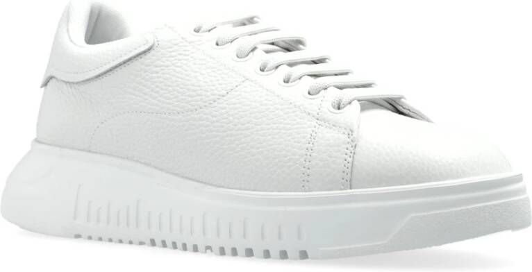 Emporio Armani Leren sneakers Gray Dames