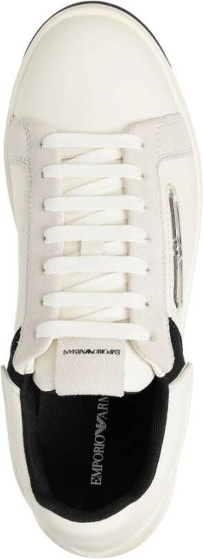 Emporio Armani Multicolor Vetersluiting Sneakers White Dames