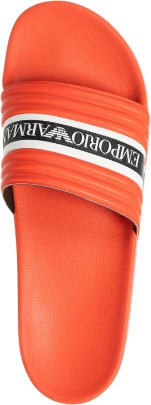 Emporio Armani Multikleur Slides voor Mannen Orange Heren