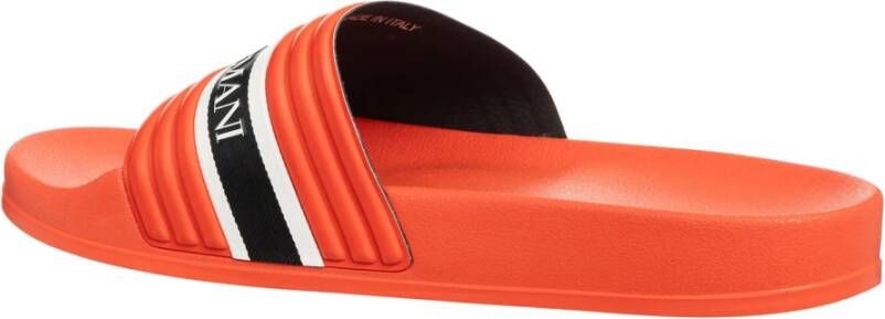 Emporio Armani Multikleur Slides voor Mannen Orange Heren