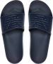 Emporio Armani Platte PVC Logo Muiltjes Blauw Blue Dames - Thumbnail 2