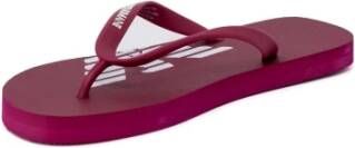 Emporio Armani Rode Rubberen Slippers Vrouwen Lente Zomer Red Dames