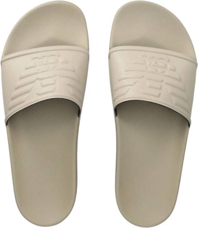 Emporio Armani Sliders Beige Heren