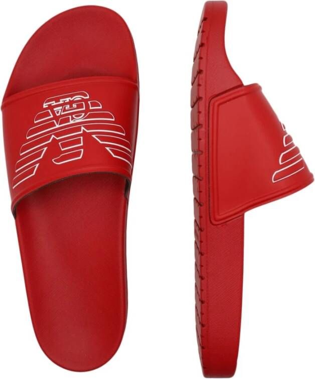 Emporio Armani Sliders Rood Unisex