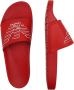 Emporio Ar i Gedurfde Logo Print PVC Sliders Red Unisex - Thumbnail 3