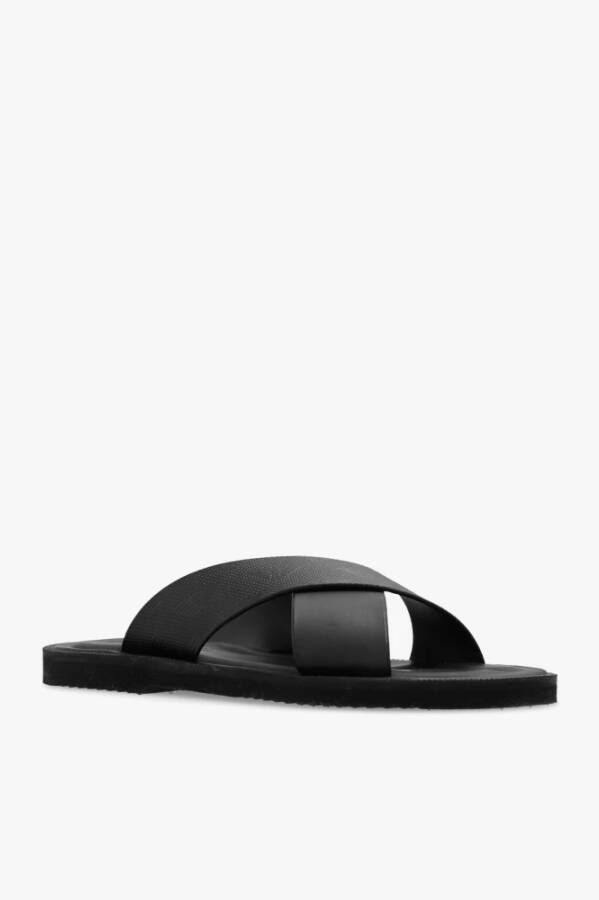 Emporio Armani Slides with logo Zwart Heren