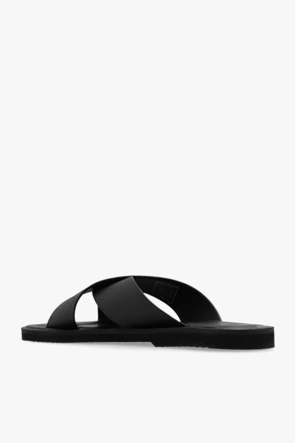 Emporio Armani Slides with logo Zwart Heren