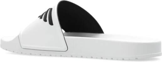 Emporio Armani Slippers met logo White Heren