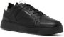 Emporio Armani Zwarte Leren Sneakers Black Heren - Thumbnail 3