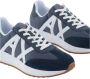 Armani Exchange Lederen sneakers met een groot logo Blauw Heren - Thumbnail 11