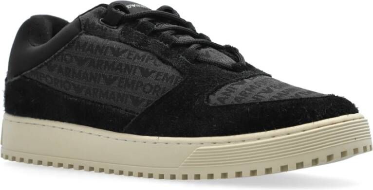 Emporio Armani Sneakers met logo Black Heren