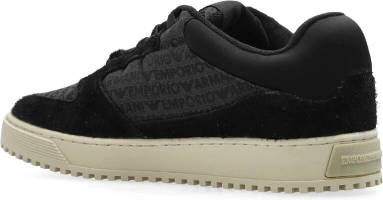 Emporio Armani Sneakers met logo Black Heren