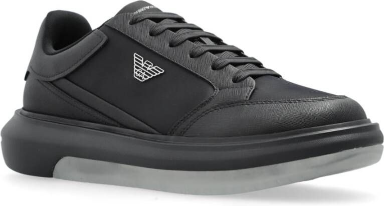 Emporio Armani Sneakers met logo Black Heren