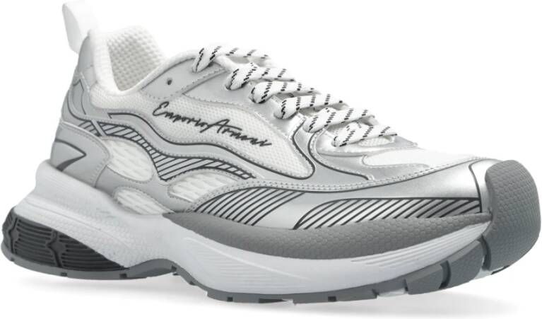 Emporio Armani Sneakers met logo Gray Dames