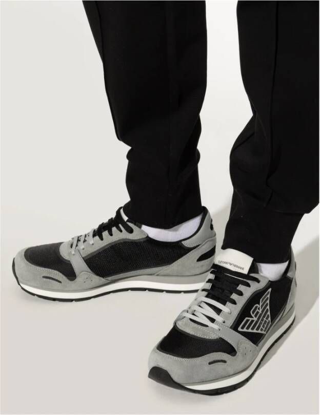 Emporio Armani Sneakers met logo Gray Heren