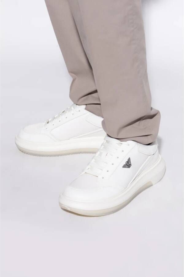 Emporio Armani Sneakers met logo White Heren