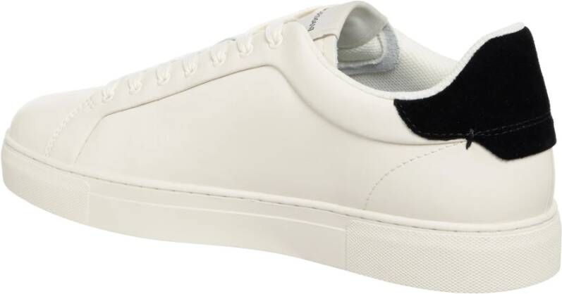 Emporio Armani Leren Vetersluiting Sneakers Effen Patroon White Heren