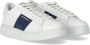 Giorgio Armani Logo Sneakers van Glad Leer White Heren - Thumbnail 6