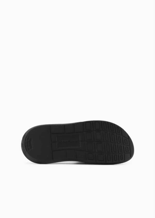 Emporio Armani Sportieve Heren Slippers Comfortabele EVA Binnenzool Black Heren