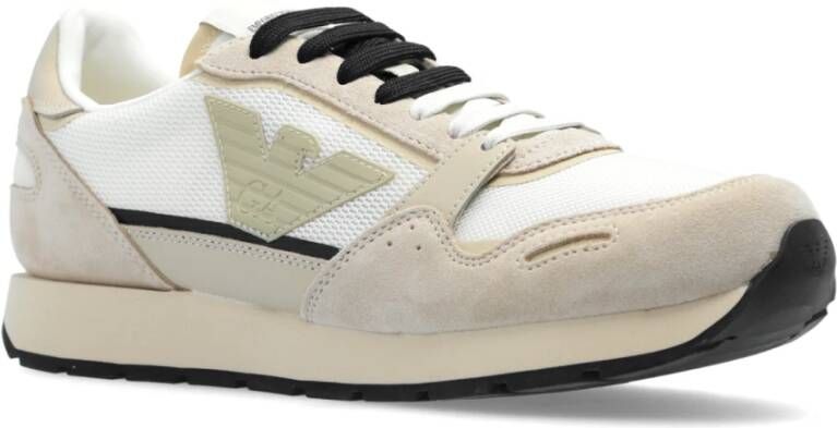 Emporio Armani Sportschoenen met logo Beige Dames