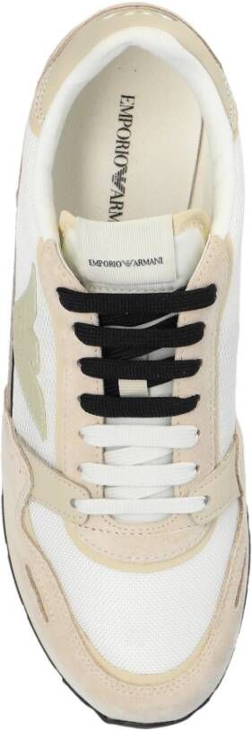 Emporio Armani Sportschoenen met logo Beige Dames