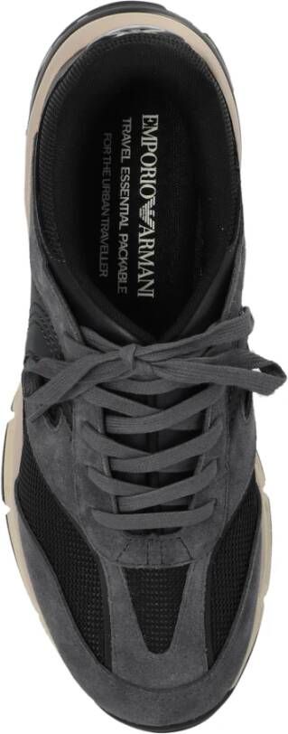 Emporio Armani Sportschoenen met logo Gray Heren