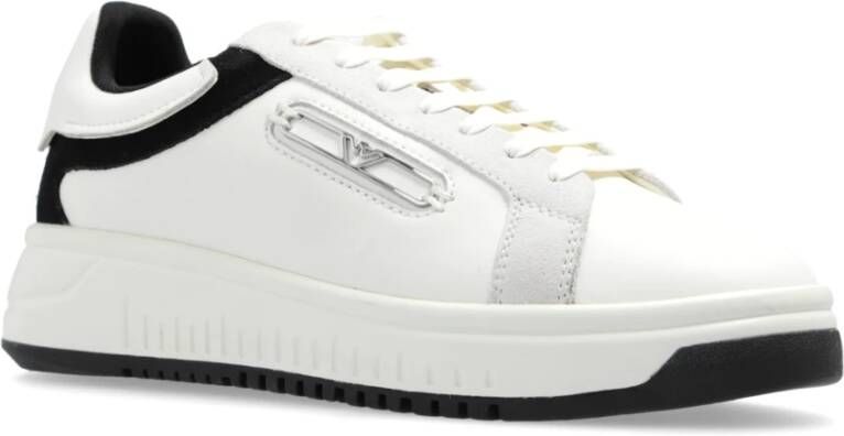 Emporio Armani Sportschoenen met logo White Dames