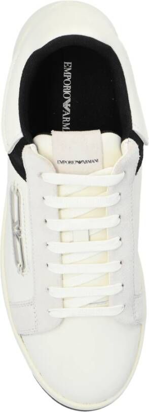 Emporio Armani Sportschoenen met logo White Dames