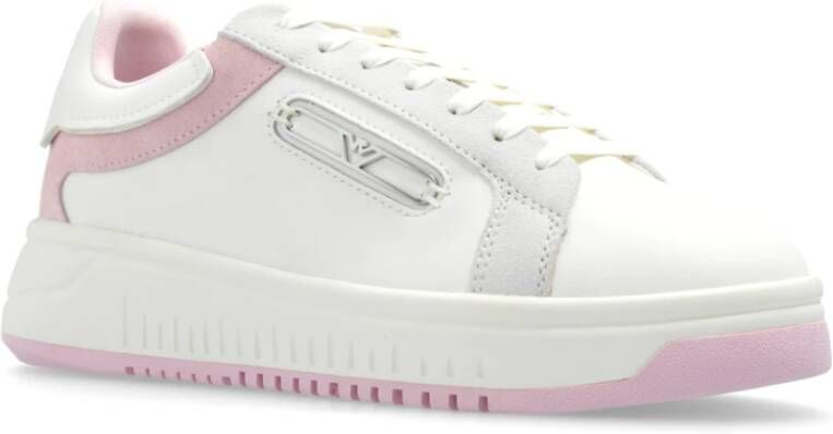 Emporio Armani Sportschoenen met logo White Dames