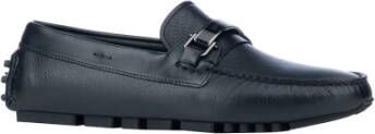 Emporio Armani Stijlvolle Loafers voor Mannen Black Heren