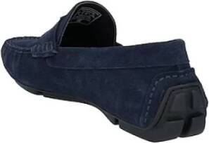 Emporio Armani Stijlvolle Loafers voor Mannen Blue Heren