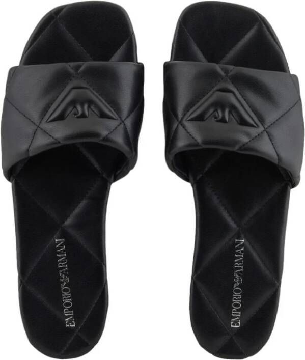 Emporio Armani Stijlvolle Pantoffels voor Mannen Black Dames