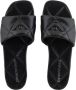 Emporio Armani Gewatteerde leren adelaar sandalen Black Dames - Thumbnail 8