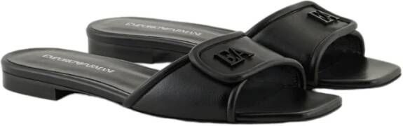 Emporio Armani Stijlvolle Slippers voor Dagelijks Comfort Black Dames