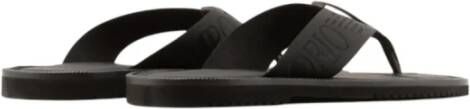 Emporio Armani Stijlvolle Slippers voor de Zomer Black Heren