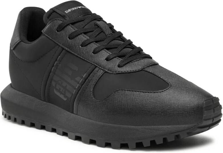 Emporio Armani Stijlvolle Sneakers voor dagelijks gebruik Black Heren