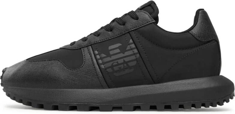 Emporio Armani Stijlvolle Sneakers voor dagelijks gebruik Black Heren