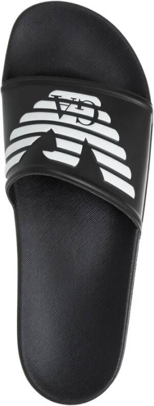 Emporio Armani Unisex Zwemkleding Slippers Black Heren