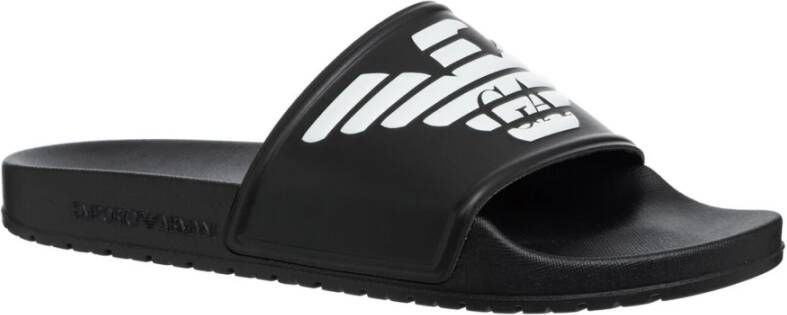 Emporio Armani Unisex Zwemkleding Slippers Black Heren