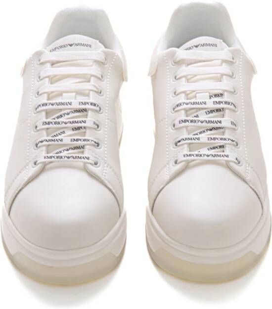 Emporio Armani Vetersluiting High-top Sneaker White Heren