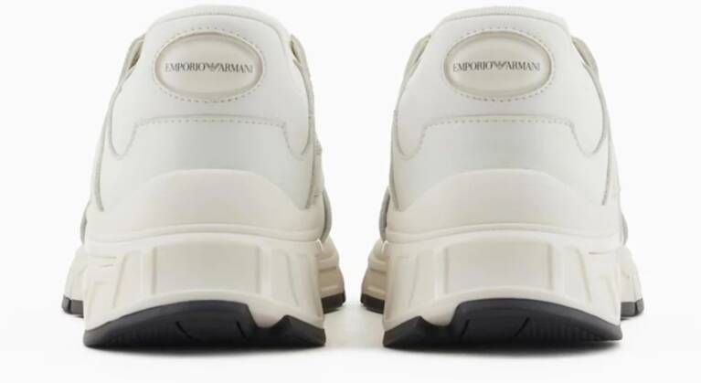 Emporio Armani Wave Sneakers met Logodetail White Heren