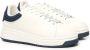 Emporio Armani Wit Blauw Leren Sneakers Vetersluiting White Heren - Thumbnail 3