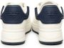 Emporio Armani Wit Blauw Leren Sneakers Vetersluiting White Heren - Thumbnail 4